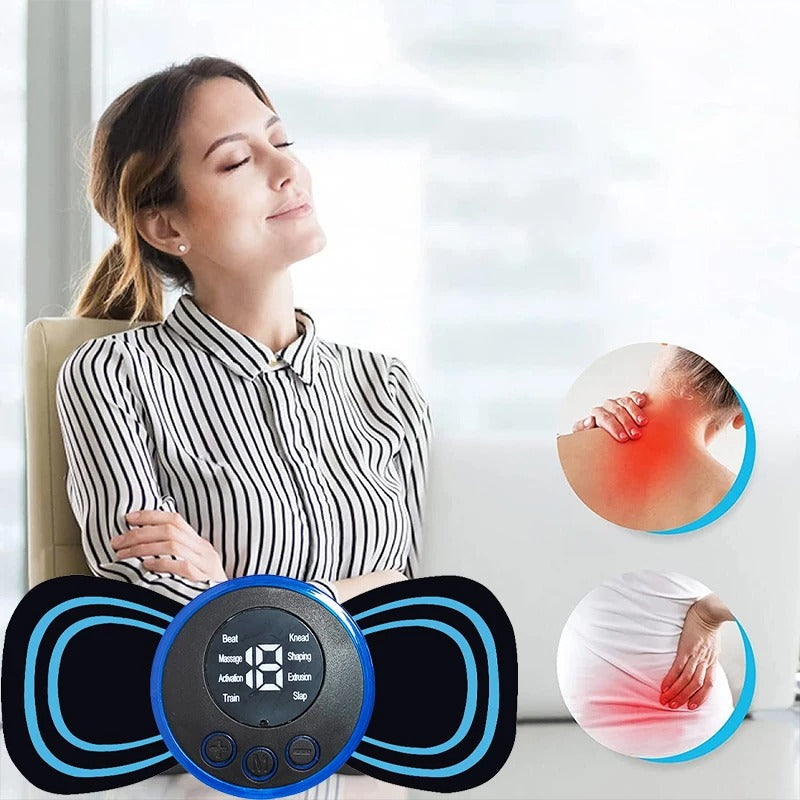 Portable EMS Foot Back & Neck Massager Set With USB